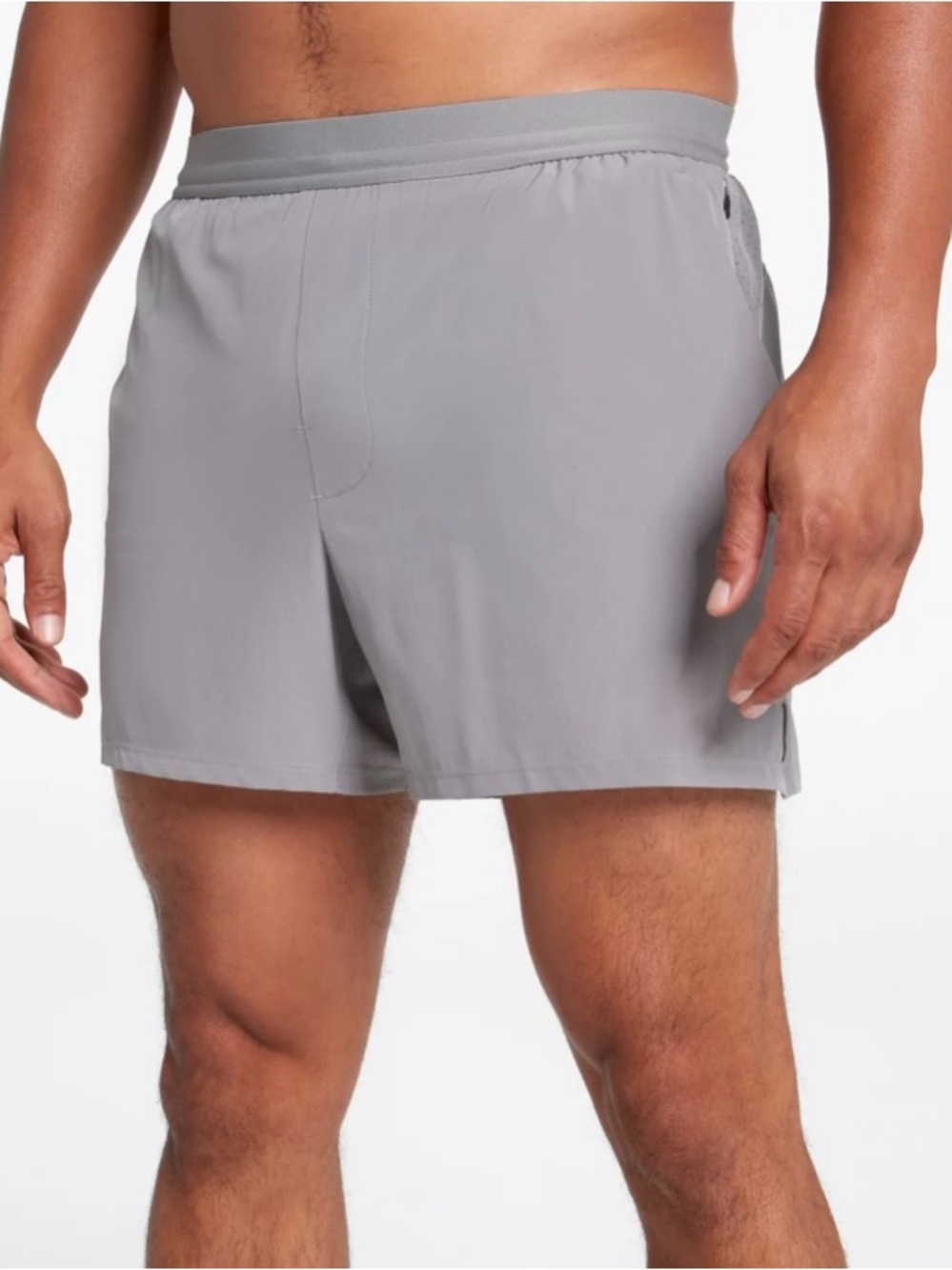 Men's Athletic Short with Elastic Waistband — Light Gray